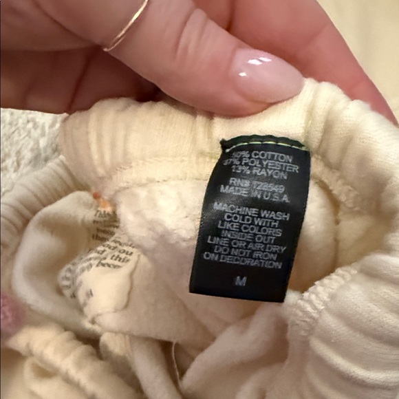 Aviator Nation women’s beige Sweatpants with Colorful Logo - Picture 4 of 4